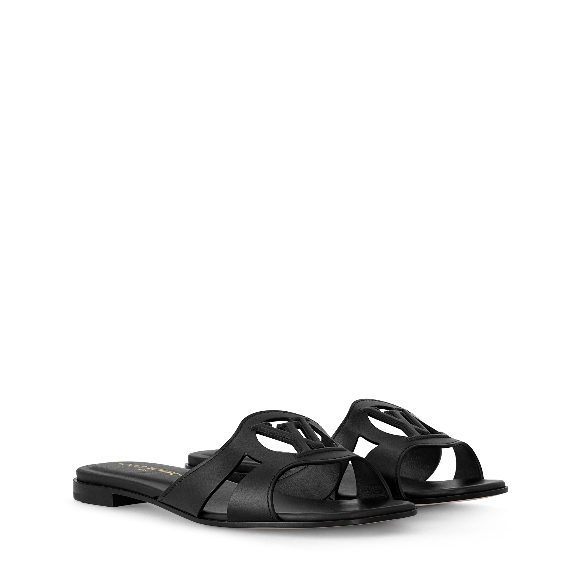 Louis Vuitton ブラック コンフォートレザーサンダル ルイ・ヴィトン発